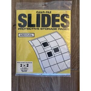Clear File 2 x 2 Slides Refill Pages 80 Per Page Film Slides Archival - 25‎ pack